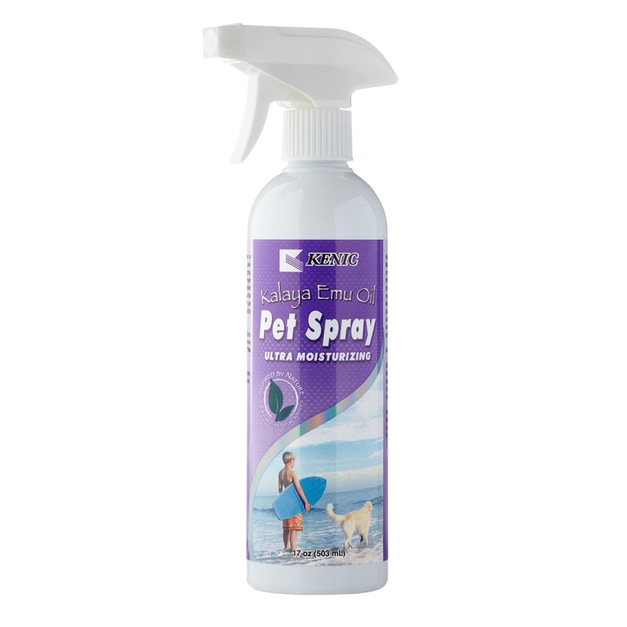 Kenic Emu Oil Spray for Dogs & Cats - Itchy Skin Relief for Dry, Irritated Coats & Hot Spots - Leave-in Conditioning Formula Soo