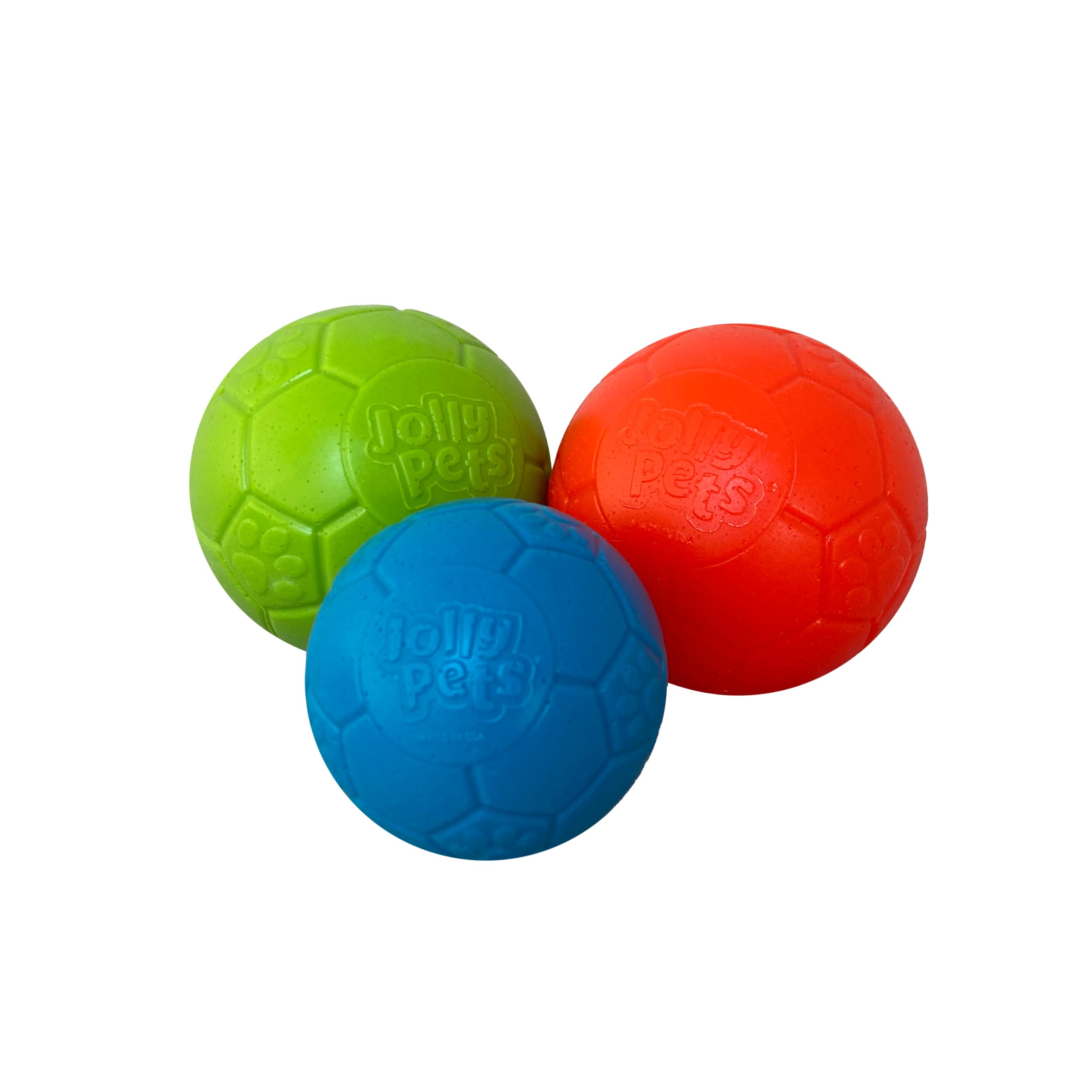 Jolly Pets Mini Jolly Soccer Ball; Floating-Bouncing Dog Toy; 3'' Ocean Blue