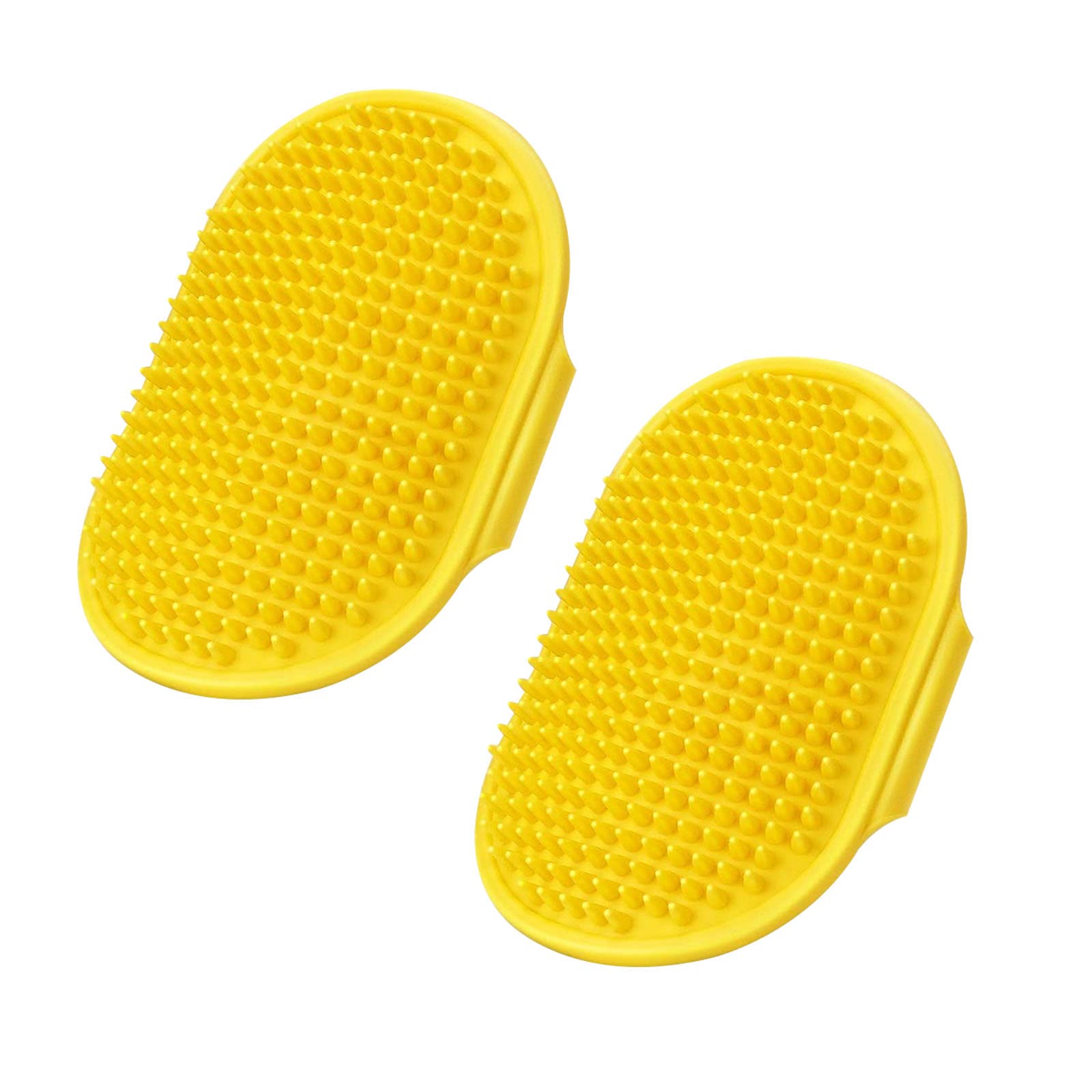 Emily Pets 2 Pcs Dog Grooming Brush, Dog Bath Grooming Shedding Brush Soothing Massage Rubber Comb With Adjustable Strap For Sho