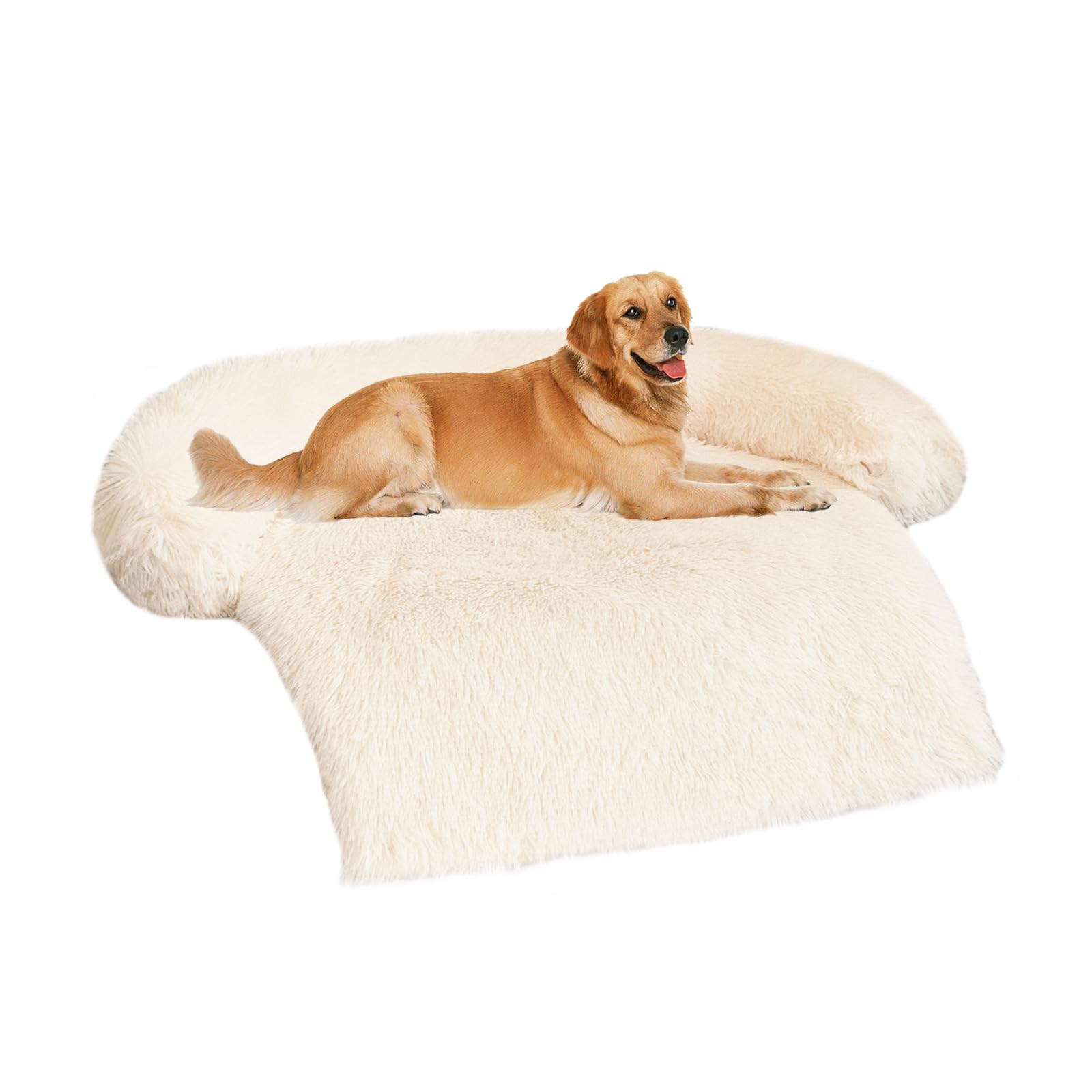 WELLYELO Dog Couch Bed 45In Calming Dog Bed Dog Sofa Couch Beds for Extra Large Dogs and Cats Fluffy Plush Dog Mats for Furnitur