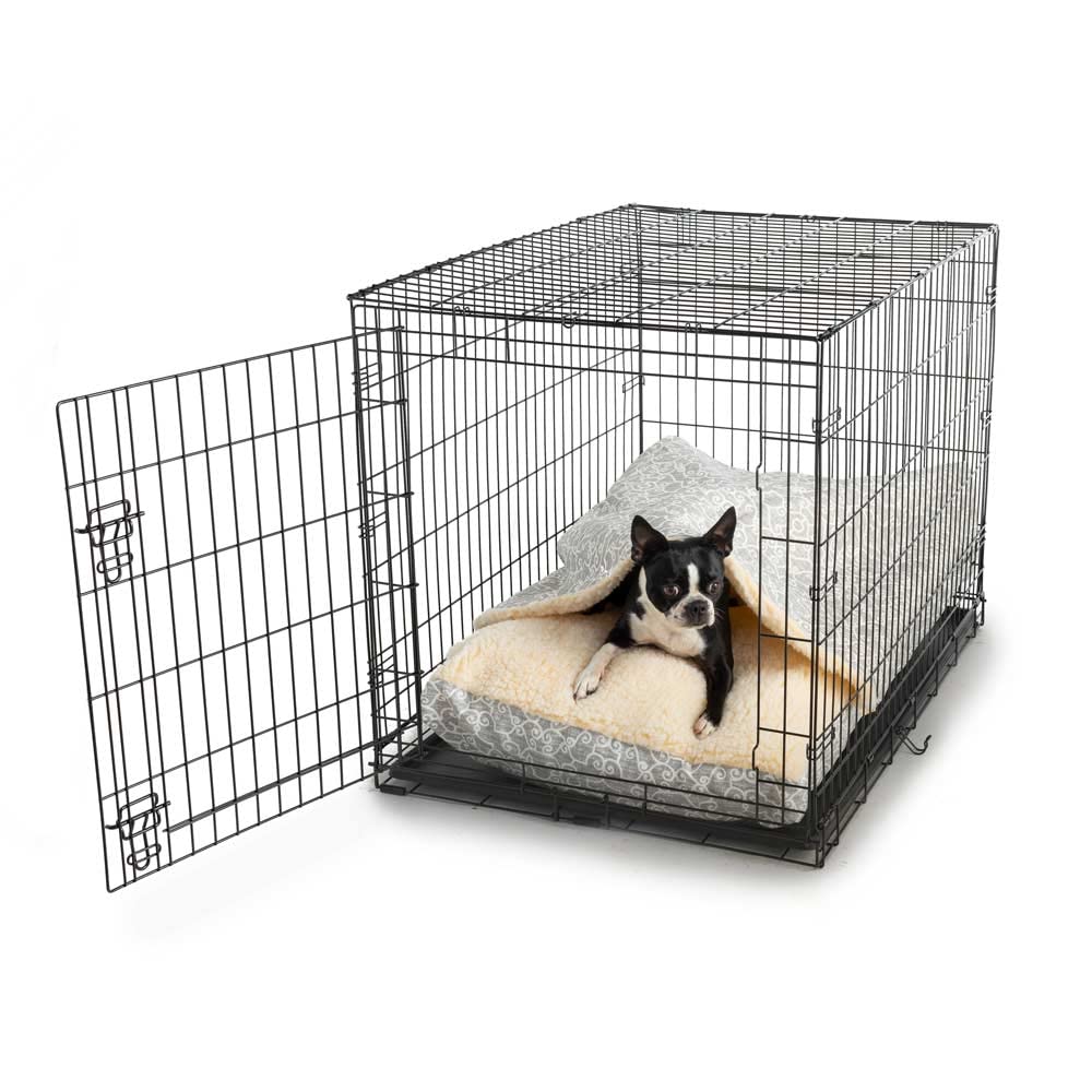 Snoozer Luxury Cozy Cave Crate Pet Bed, Large - Ramey Gray