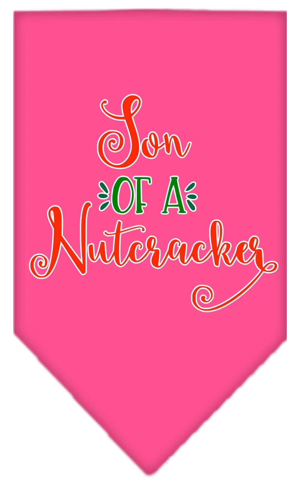 Christmas Pet and Dog Bandana Screen Printed, "Son Of A Nutcracker" Black Small