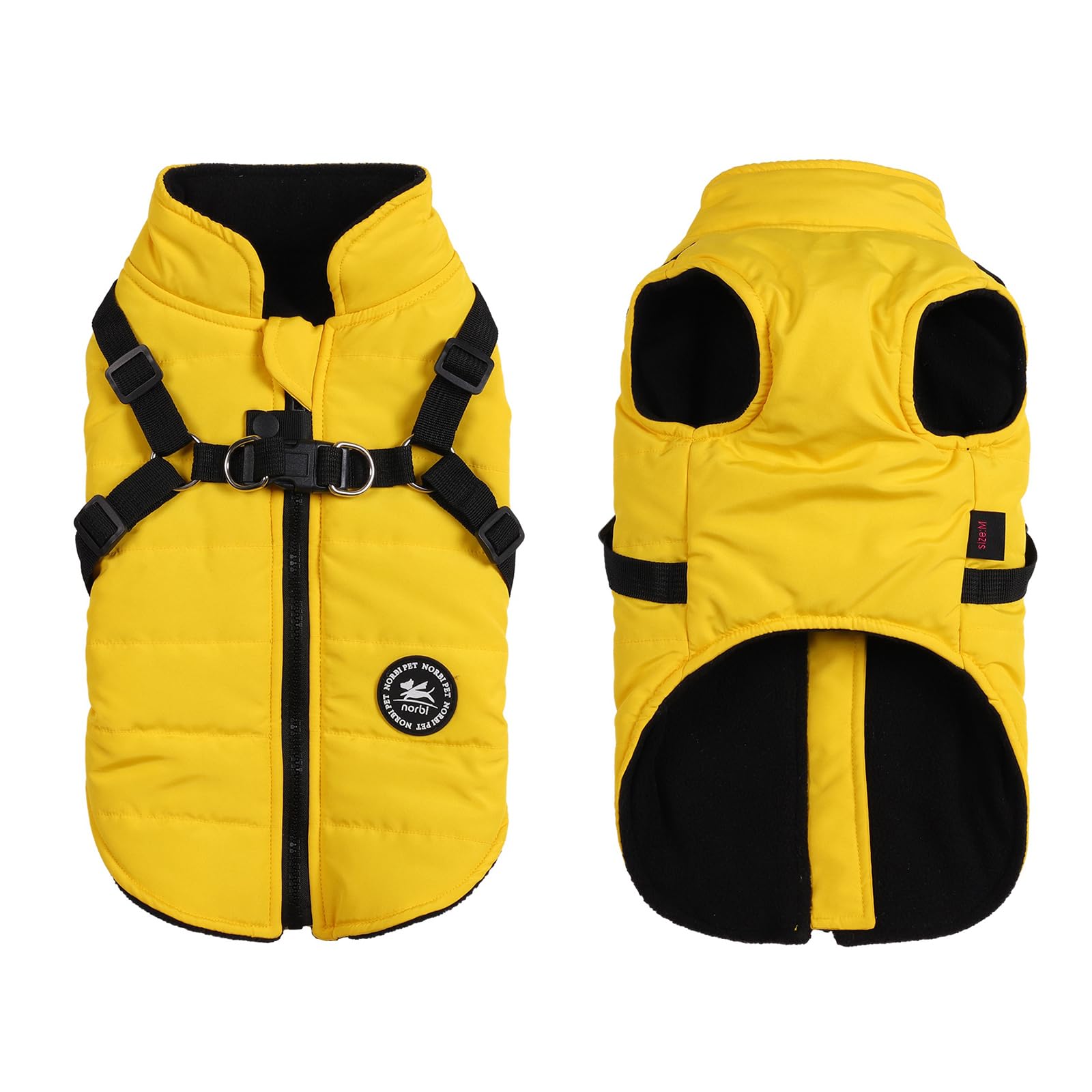 Norbi Dog Coat - Winter Jacket With Built-In Harness, Adjustable For Small To Large Dogs, Warm Coat For Cold Weather