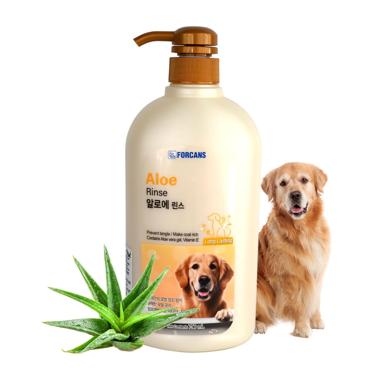 Forcans Aloe Rinse Conditioner For Dogs Provide Richness & Shiny Coat, 750 Milliliter, Prevents Hair Tangle, Characteristics Of 