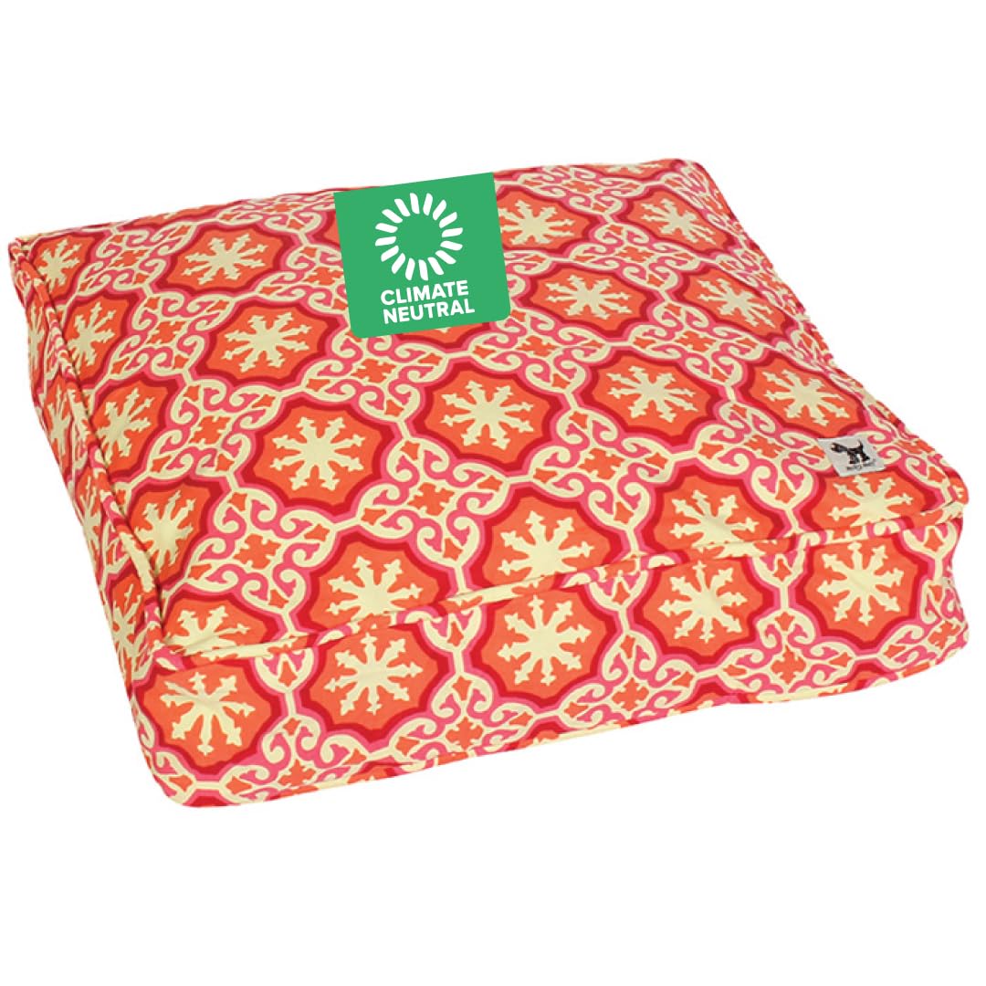 Molly Mutt Huge Dog Bed Cover - Papillon Print - Measures 36”X45”X5’’ - 100% Cotton - Durable - Breathable - Sustainable - Machine Washable Dog Bed Cover