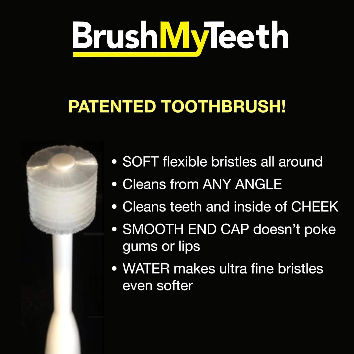 Brush My Teeth Big Dog Toothbrush, Rounded Brush Head with Soft Flexible Bristles for Safe and Gentle Brushing for Dogs, Any Lar
