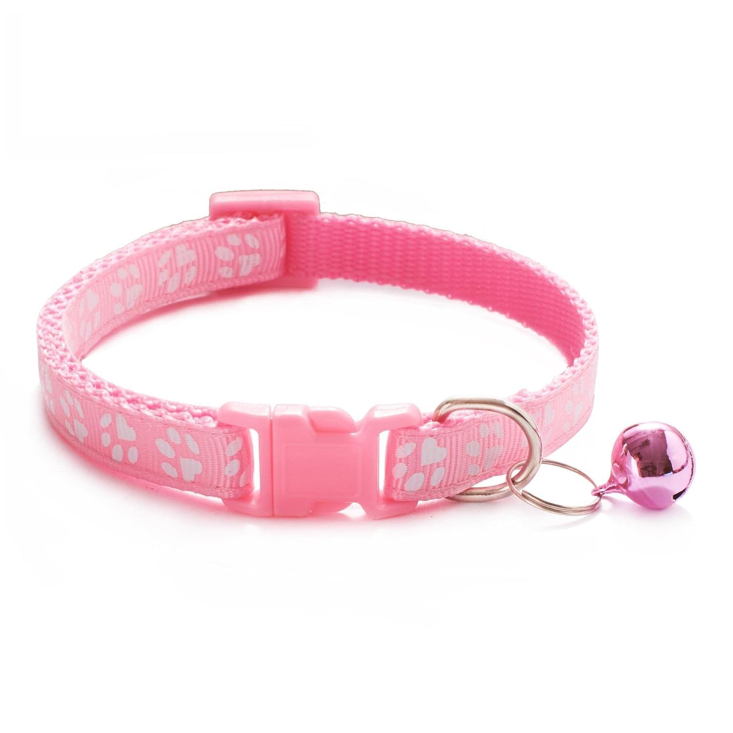 D&C Paws Cat Collars With Bell | Soft Adjustable Breakaway Collars For Cats, Kittens & Small Dogs | Safe, Comfortable, Cute Paw 