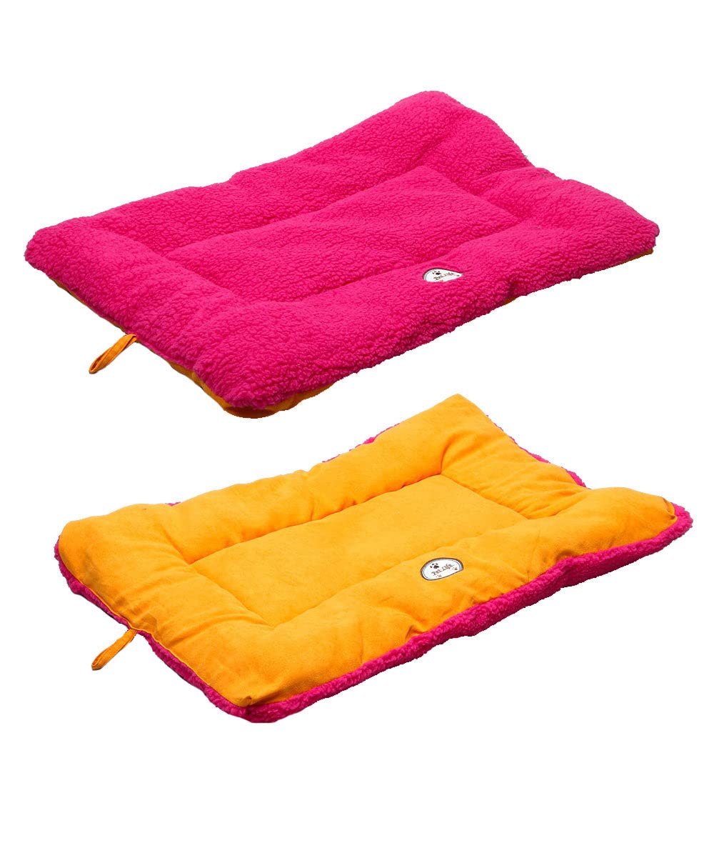 Pet Life 'Eco-Paw' Pet Mat - Reversible Cat and Dog Bed with High-Grade Inner-Fill - Dual-Sided Textured Dog Mat Pet Bed Promotes Sleep and Machine Washable