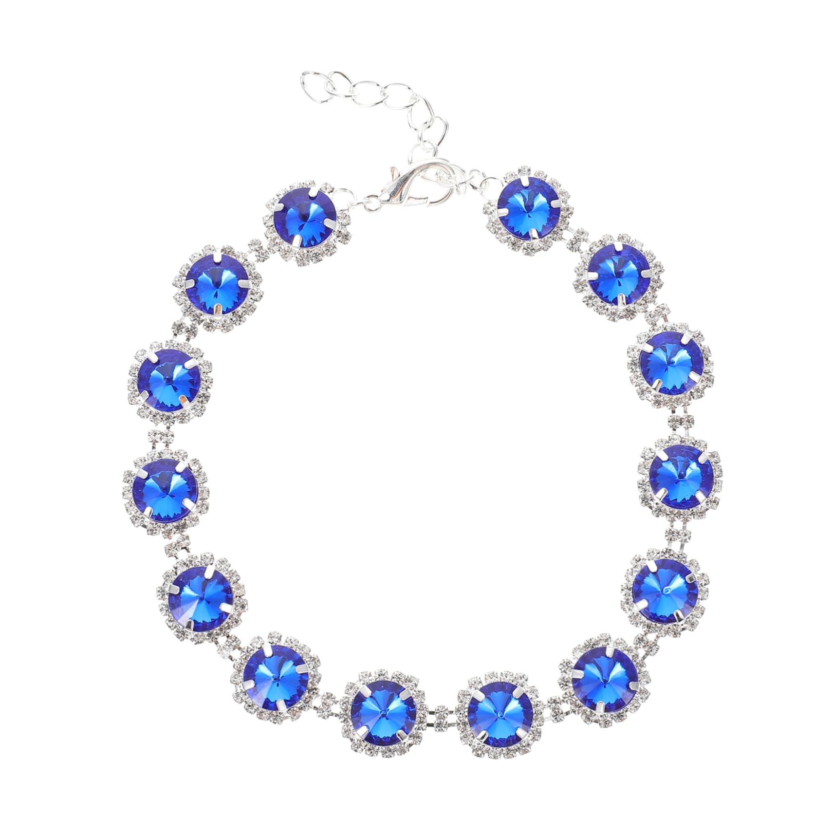 Pretyzoom Water Crystal Pet Necklace Dog Collar Decorative Small Puppy Accessory Blue S Safe For Pet Skin