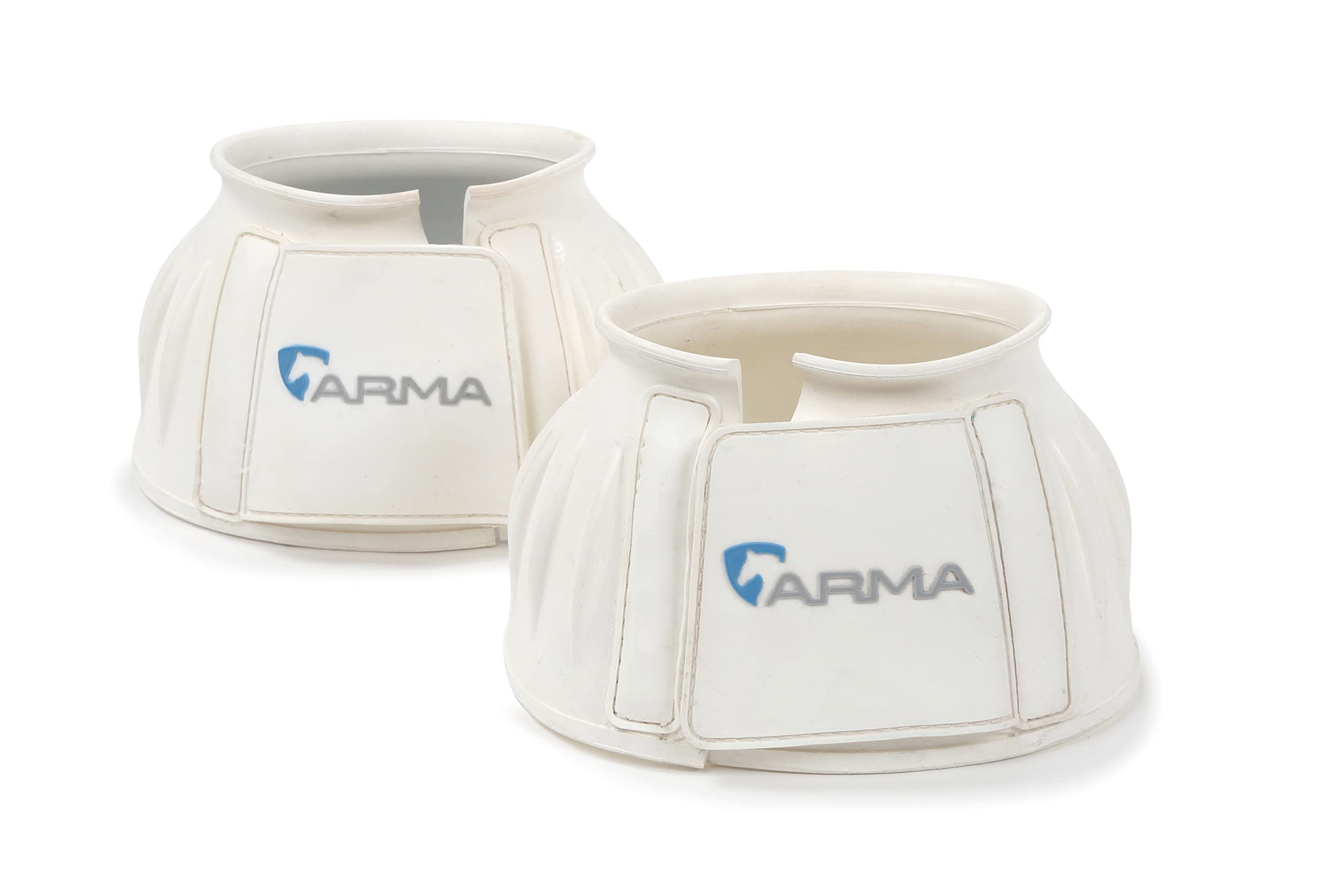 Arma Over Reach Horse Bell Boots (White, Cob)