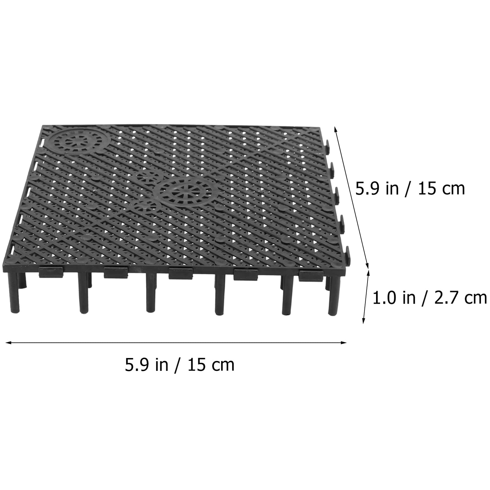 ULTECHNOVO Fish Tank Bottom Plate, 20pcs Aquarium Sand Divider PVC Gravel Board Aquarium Substrate Stratum Splicing Aquarium Acc