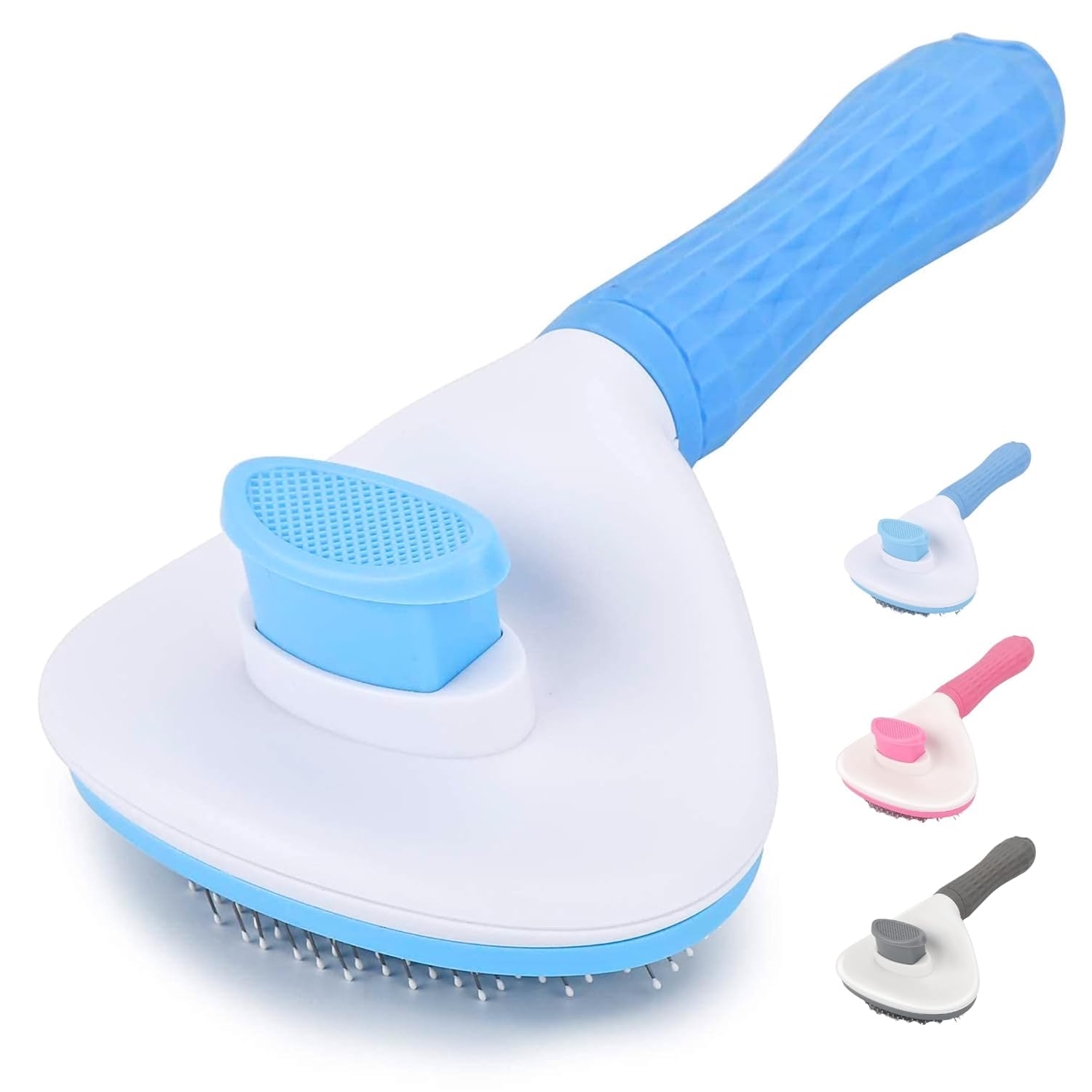 Dhuli Self Cleaning Slicker Brush, Pet Grooming Shedding Removes Hairs Mats Tangled,Easy To Remove Loose Undercoat,Massaging Too