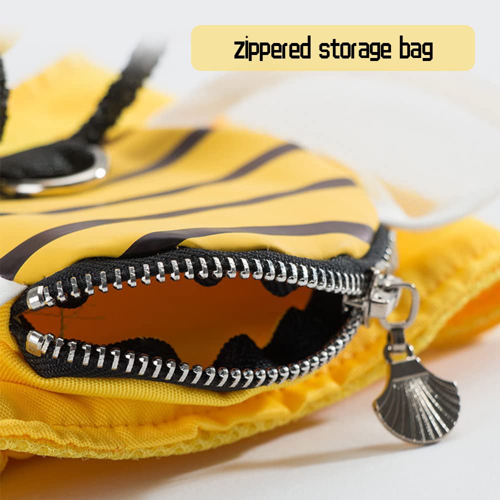 Nacoco Small Dog & Cat Bee Costume Walking Vest Set - Funny Pet Harness & Leash For Small Dogs & Cats