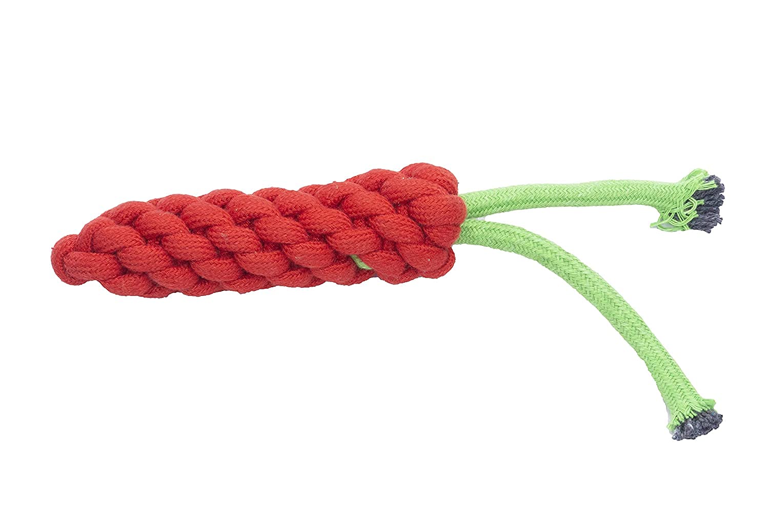 Dogista Durable Red Carrot Knotted Cotton Rope Toys For Teeth Cleaning And Chewing, Small & Medium Dog/Cat/Puppy (Multicolour).