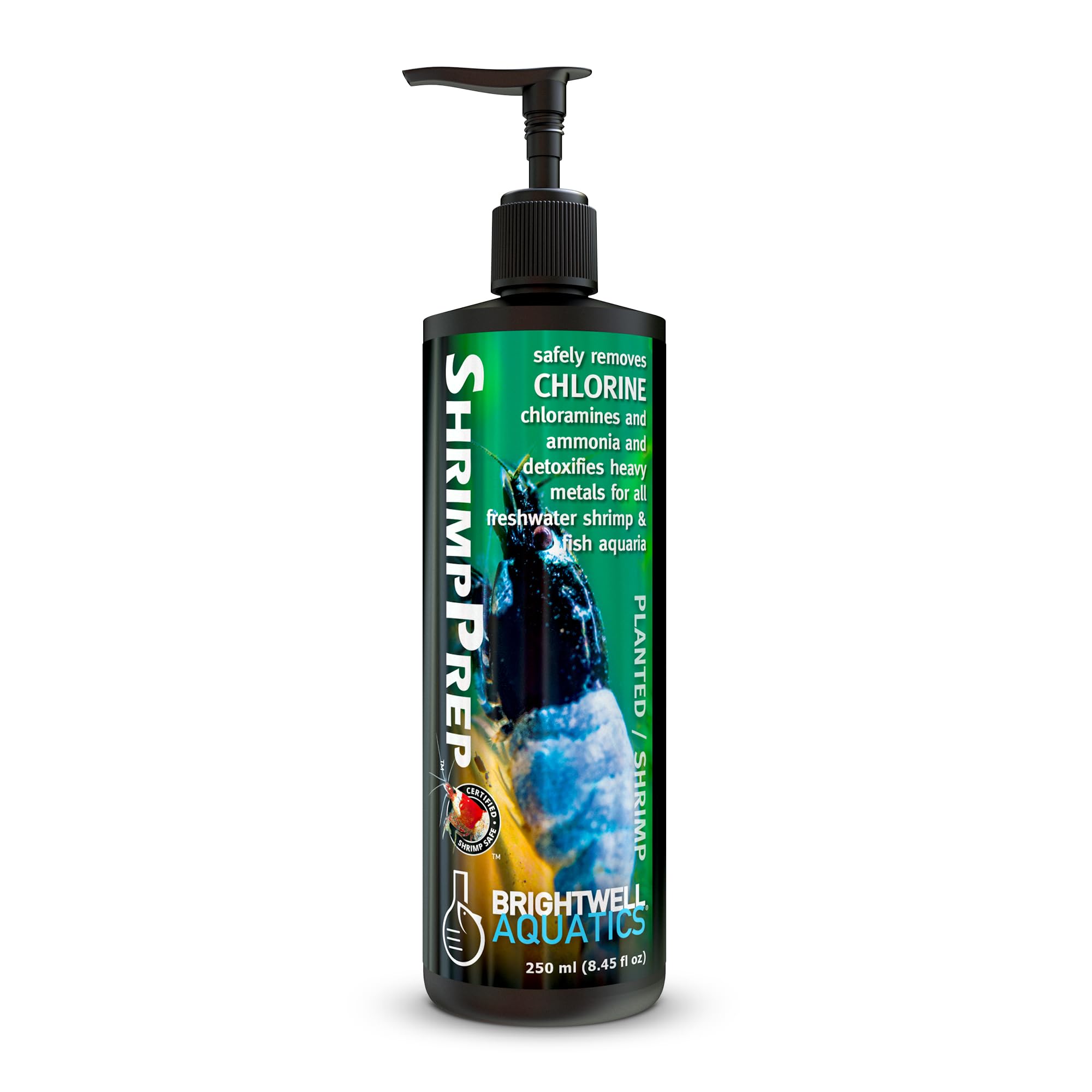 Brightwell Aquatics Shrimp Prep - Water Conditioner for Freshwater Shrimp & Aquariums - Removes Chlorine, Ammonia & Heavy Metals