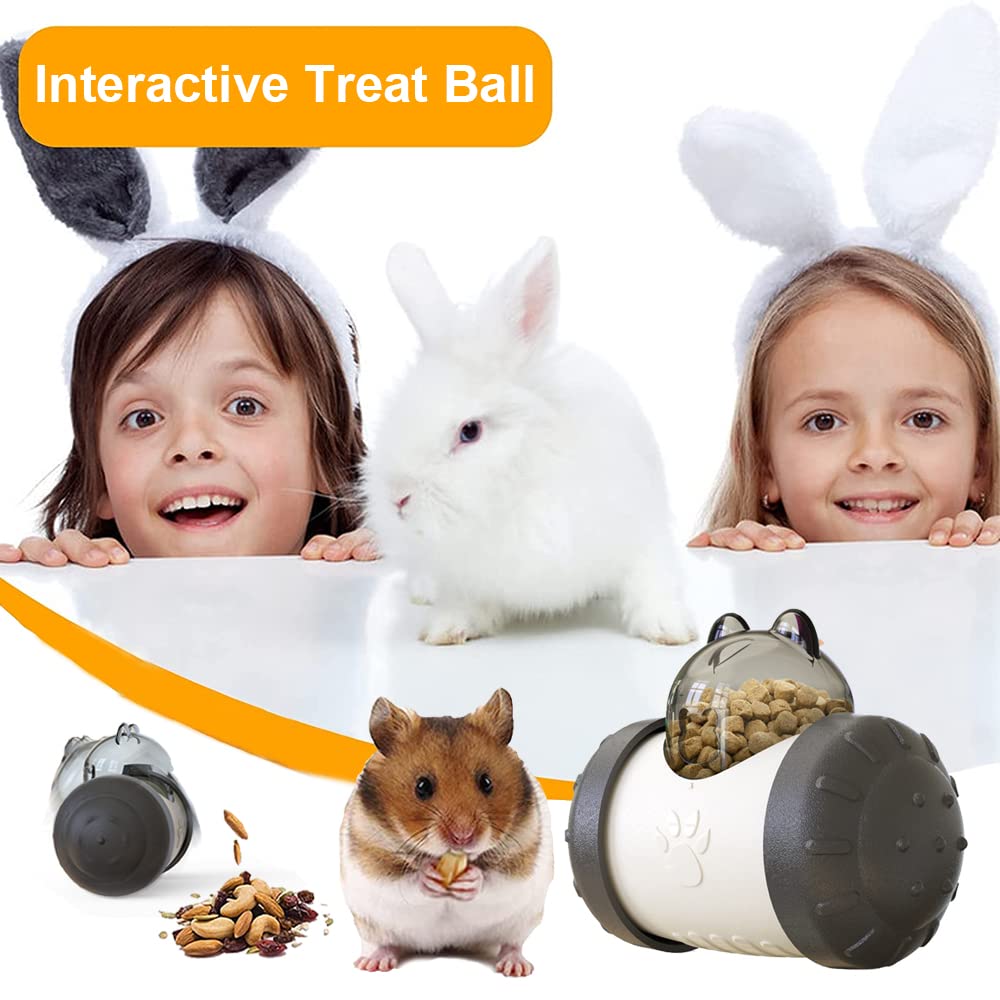 Interactive Treat Ball, Snack Toy Ball for Rabbits, Roll and Push, Exercise Your Pet's Body, Use with Diced Carrot, Dried Herbs,