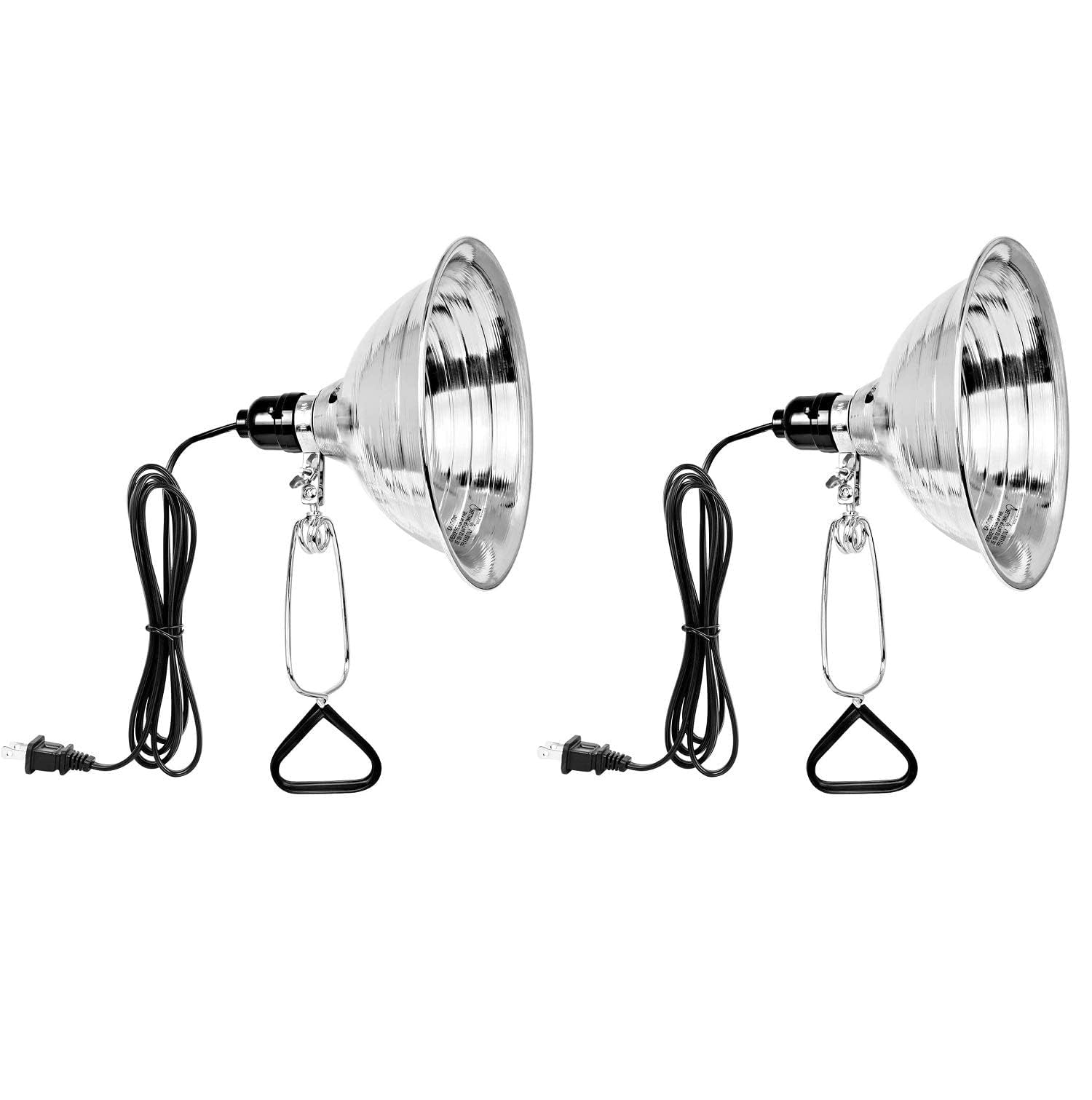 Simple Deluxe Clamp Lamp Light With 8.5 Inch Aluminum Reflector Up To 150 Watt E26 (No Bulb Included) 6 Feet 18/2 Spt-2 Cord, 2-