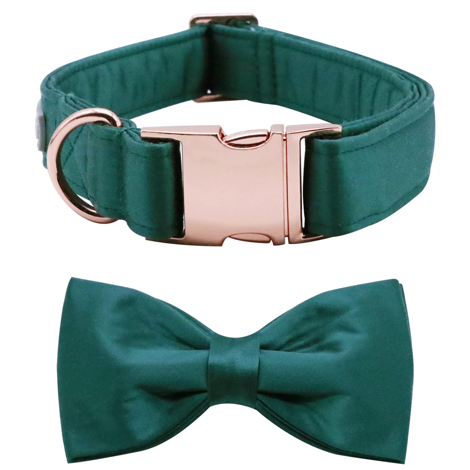 Lionet Paws Bowtie Dog Collar - Comfortable Silk Christmas Dog Collar With Detachable Bow Tie For Large Dogs, Neck 16-24 Inches