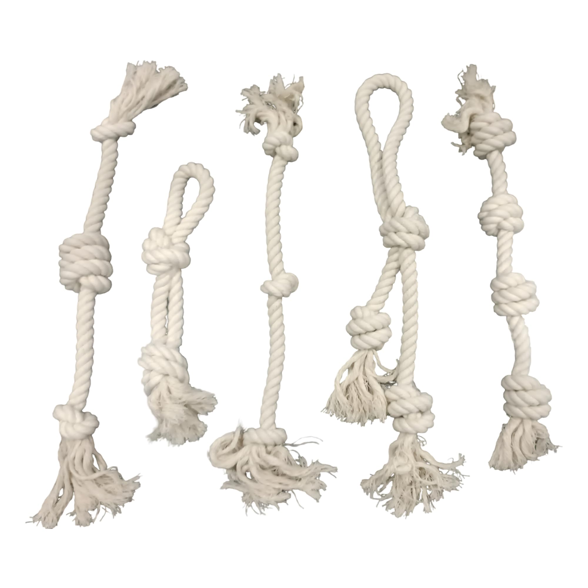 Kipenzi Rope Toy Dog Chew Toy for Aggressive Chewers, 100% Natural Cotton Rope, Durable Tug of War Toy, Teeth Cleaning for Dogs