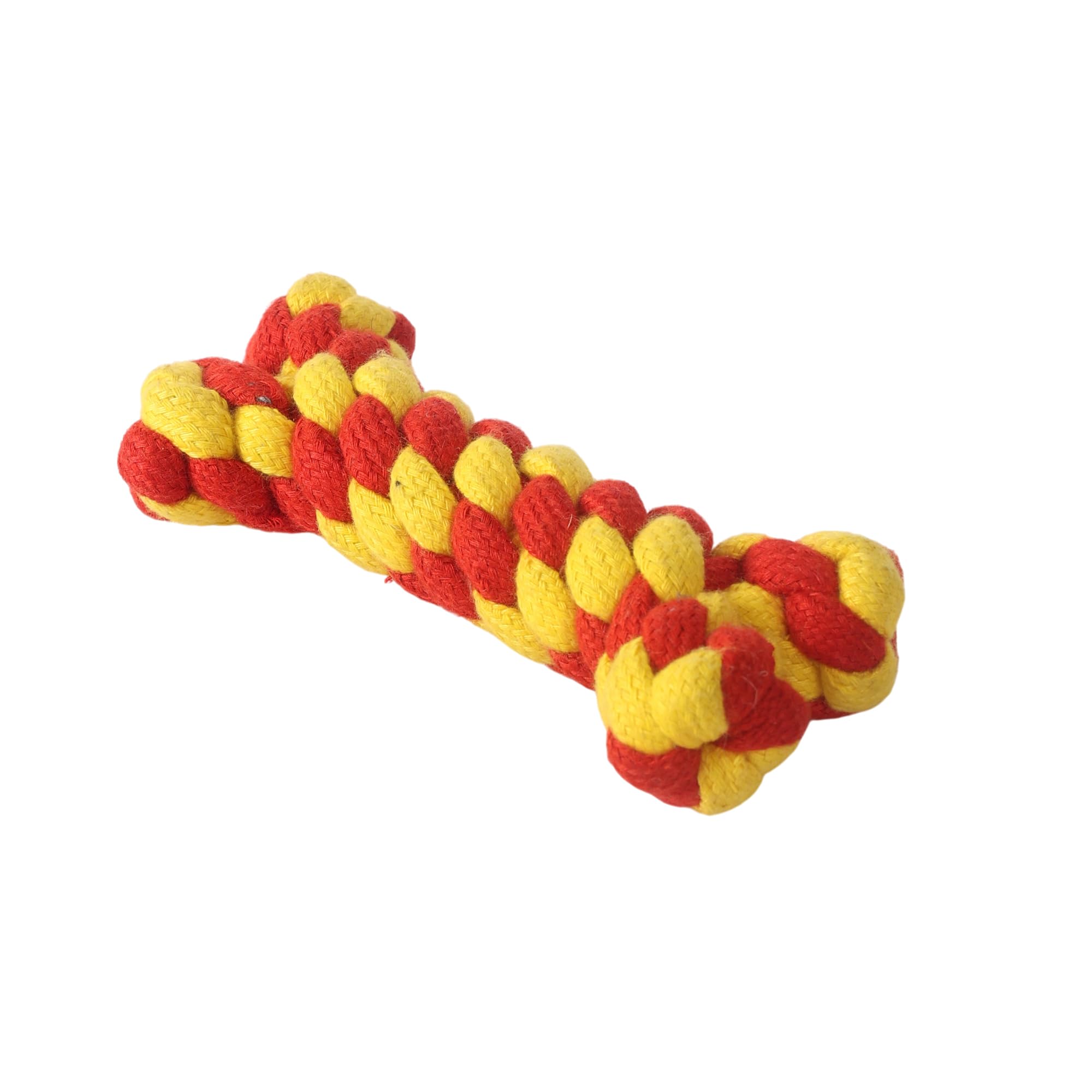 Neelja Rope Chew Toy Bone For Dogs | Pure Cotton Threads Durable Tough Puppy Teething | Solo Play For Medium & Large Dogs | Yell
