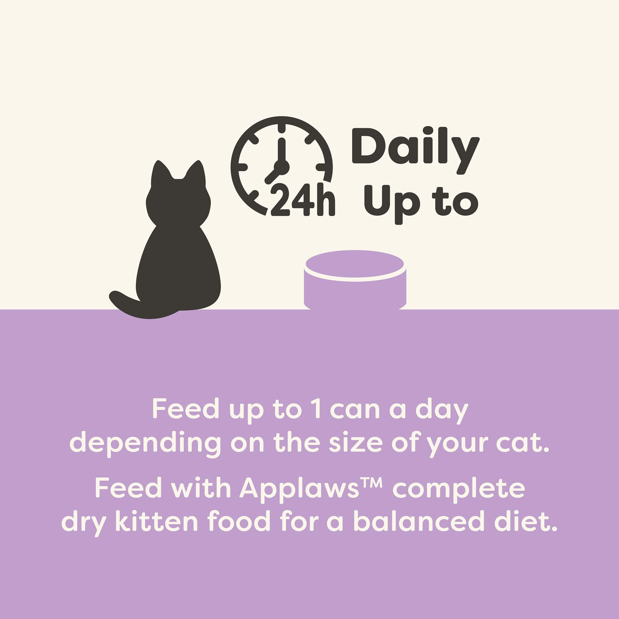 Applaws Natural Wet Kitten Food, Limited and Natural Ingredients, High Protein with No Artificial Additives, Tuna Fillet in Brot