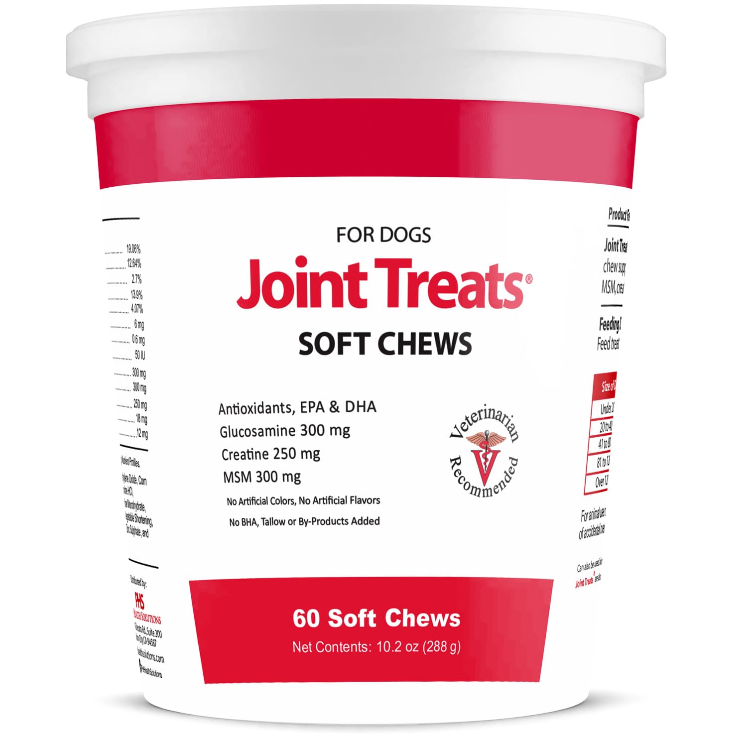 Joint Treats for Dogs - Glucosamine, MSM, Antioxidants, Creatine - Hip and Joint Pain Relief and Support Low Calorie Treat for D