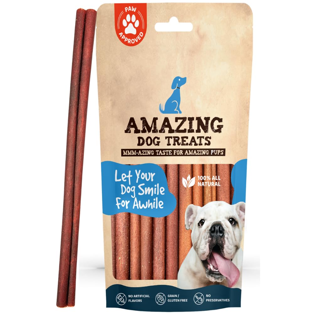 Amazing Dog Treats 12 Inch Collagen Stick - (5 Count) - Collagen Sticks for Dogs - No Hide Dog Bones