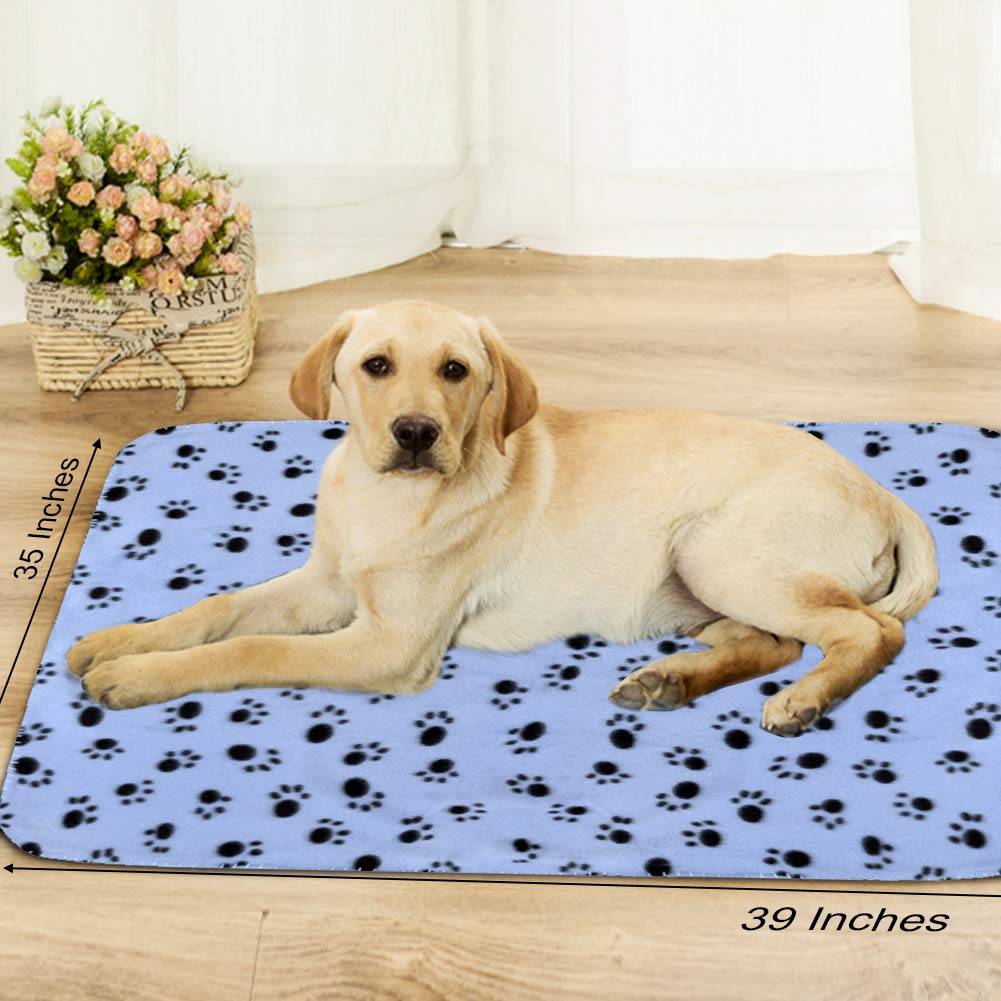Comsmart Dog Blankets For Small Dogs, 6 Pack Puppy Blanket Cute Paw Print Pet Blanket For Dog, Puppy, Cat, Kitten, 39X35 Inches,