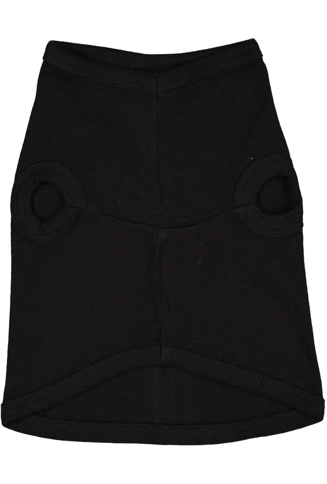 Doggie Skins 100% Combed Ringspun Cotton 1x1 Baby Rib Dog Tank Top, Black, Small