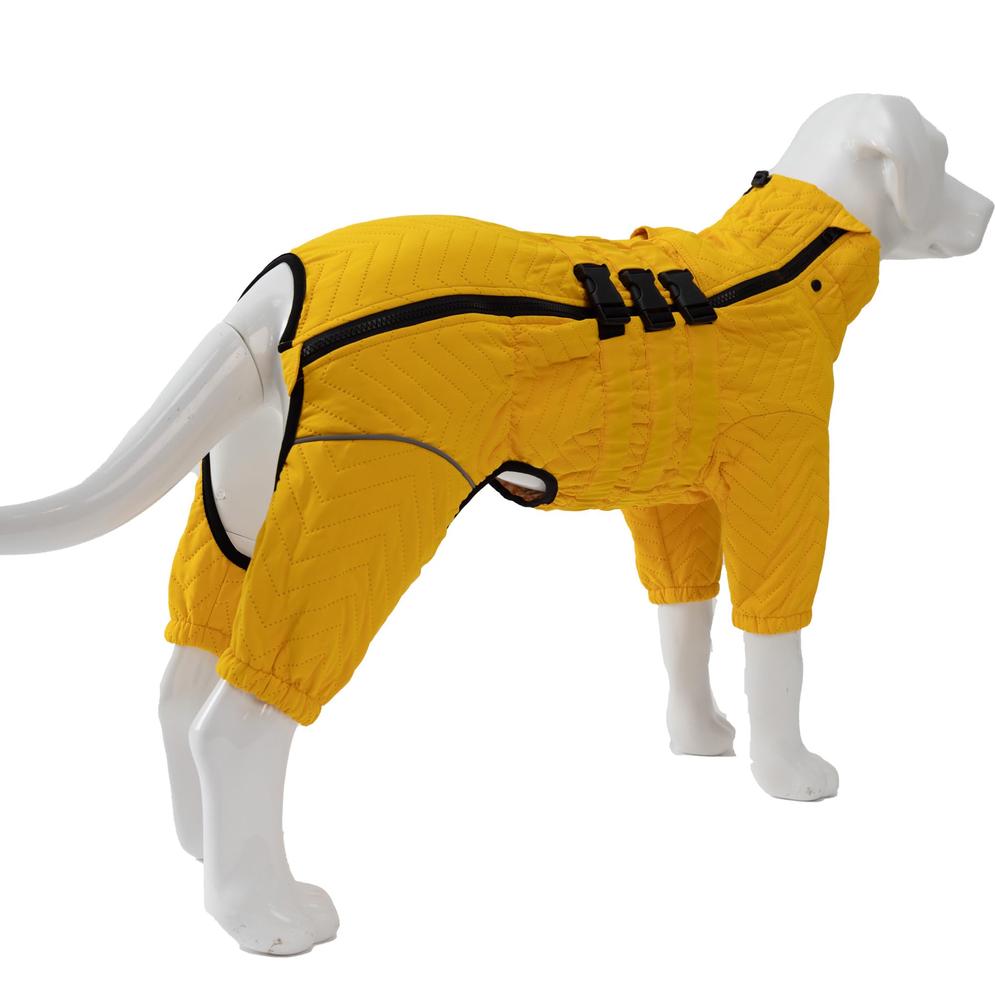 Warm Double Layers Dog Vest - 4 Legs Covered Windproof Waterproof Reflective Outdoor Skating Costume For Small Medium Large Dogs