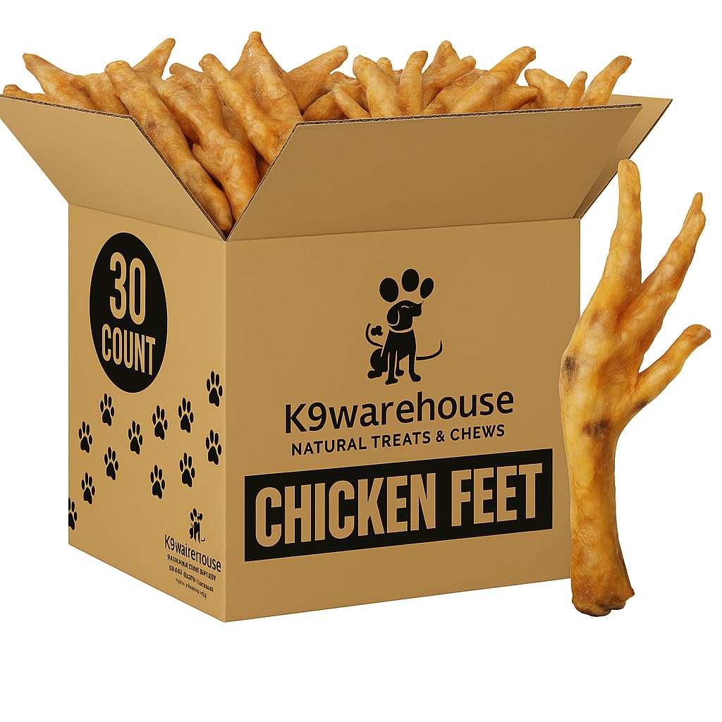 K9warehouse - Chicken Feet for Dogs - All Natural, Nutritious Dog Treat - Healthy, Dried, Dehydrated Chicken Feet Treats for Dog