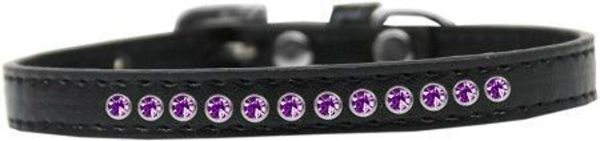 Mirage Pet Products Purple Crystal Lavender Puppy Dog Collar, Size 12