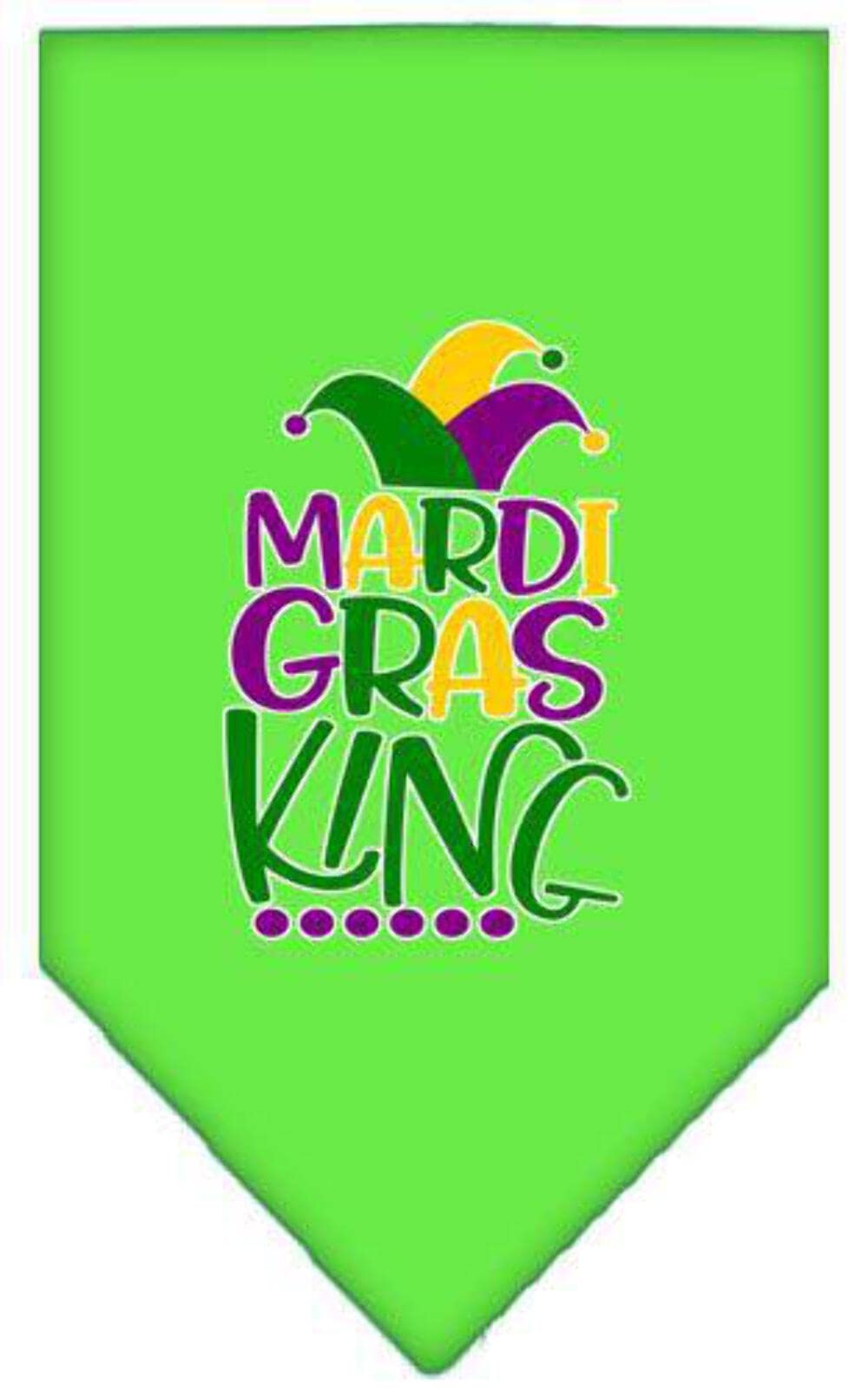 Mirage Pet Product Mardi Gras King Screen Print Mardi Gras Bandana Black Large