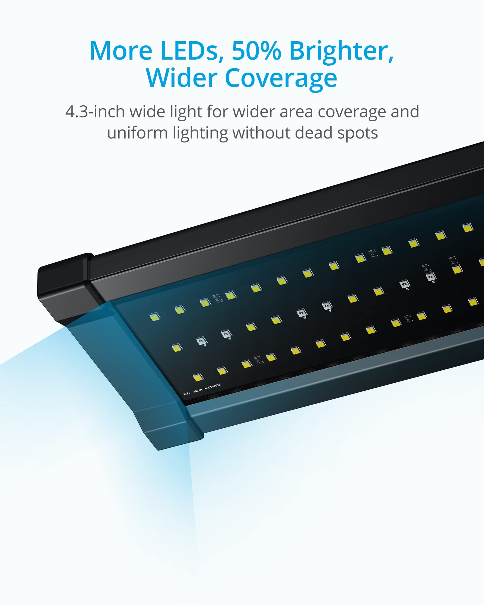 Nicrew Classicled Gen 2 Aquarium Light, 40 Watts, Dimmable Led Fish Tank Light With 2-Channel Control, White And Blue Leds, Size