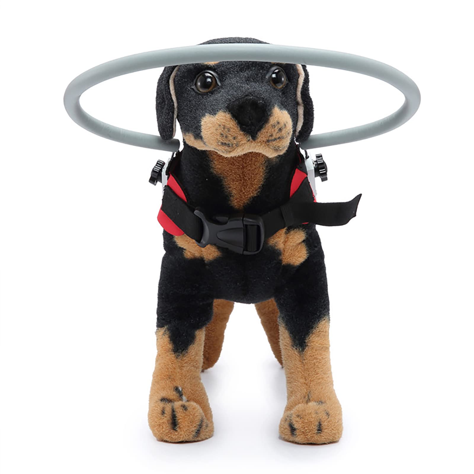 Gabefish Ring Harness For Blind Dog, Lightweight Blind Ring For Pets, Blind Dog Bumper, Bump Guard For Blind Dogs Upgrade Red Sm