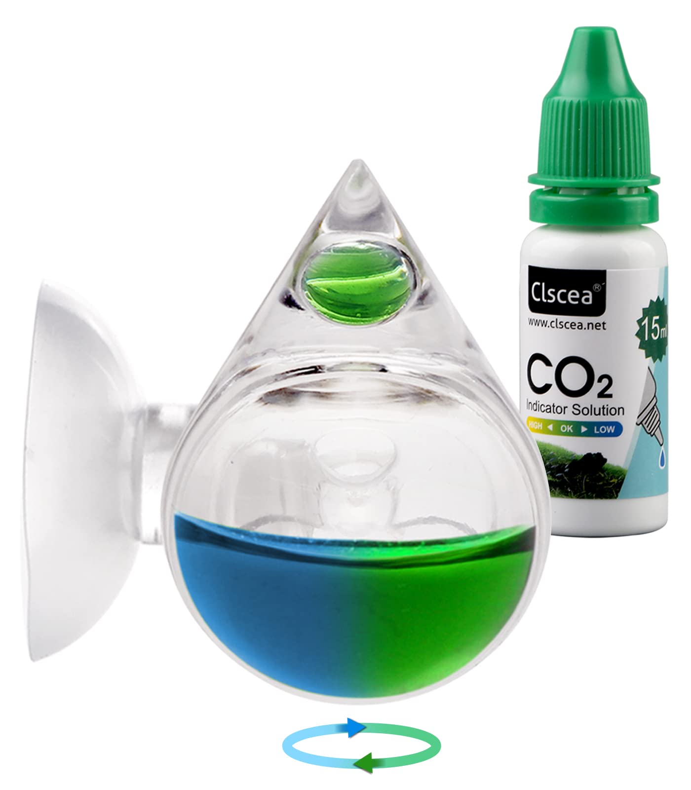 Clscea Aquarium Co2 Acrylic Drop Checker Co2 Indicator (Tear Drop & 15Ml)