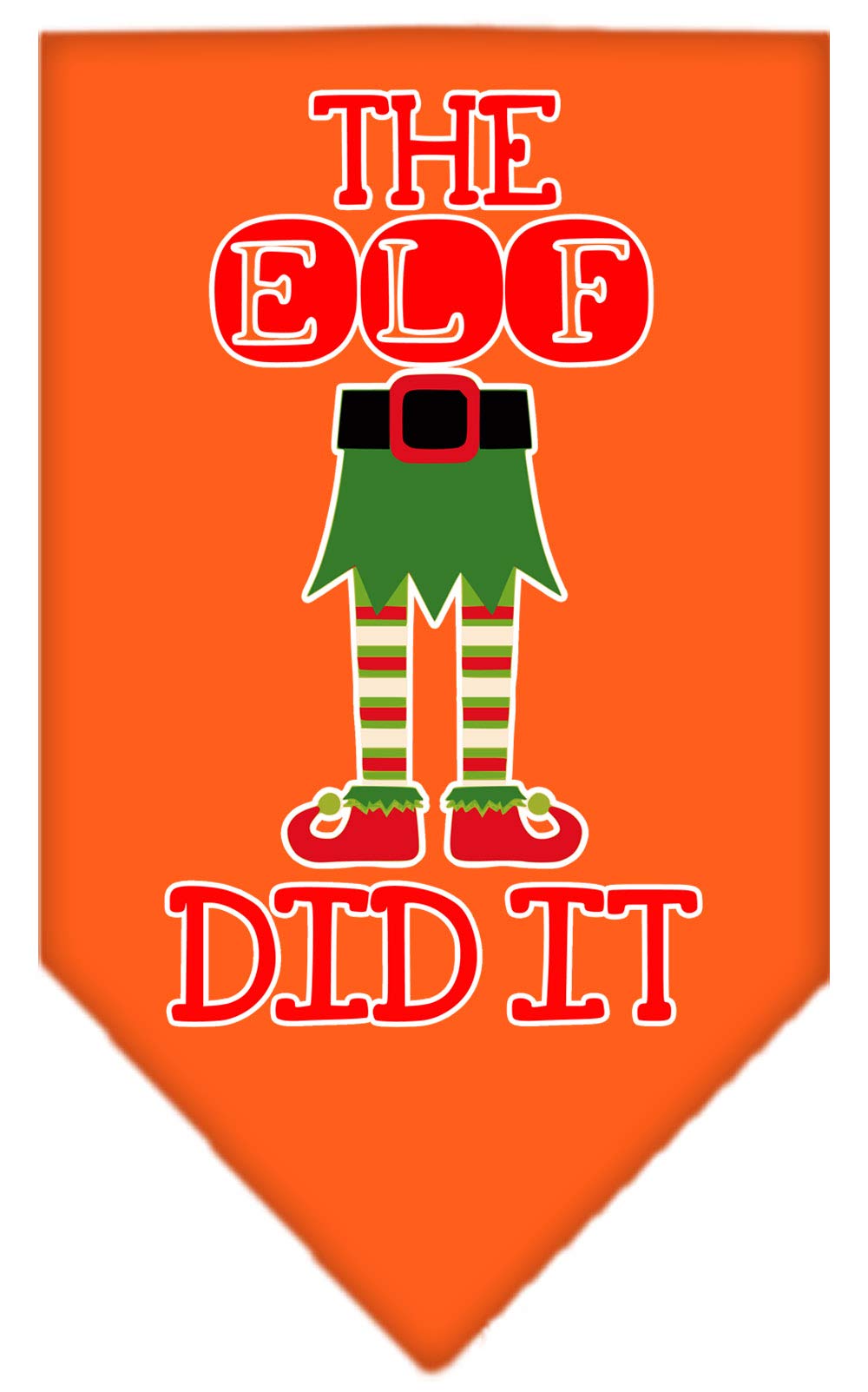 Mirage Pet Products Head Elf in Charge Screen Print Bandana for Pets, Large, Turquoise