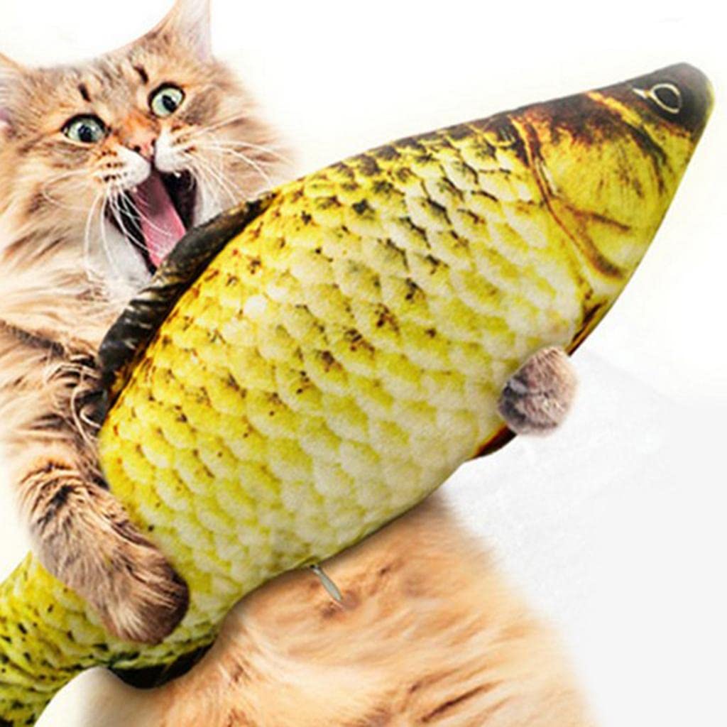 Secret Desire Cat Wagging Fish Realistic Plush Toy Simulation Catnip Gift Style_A
