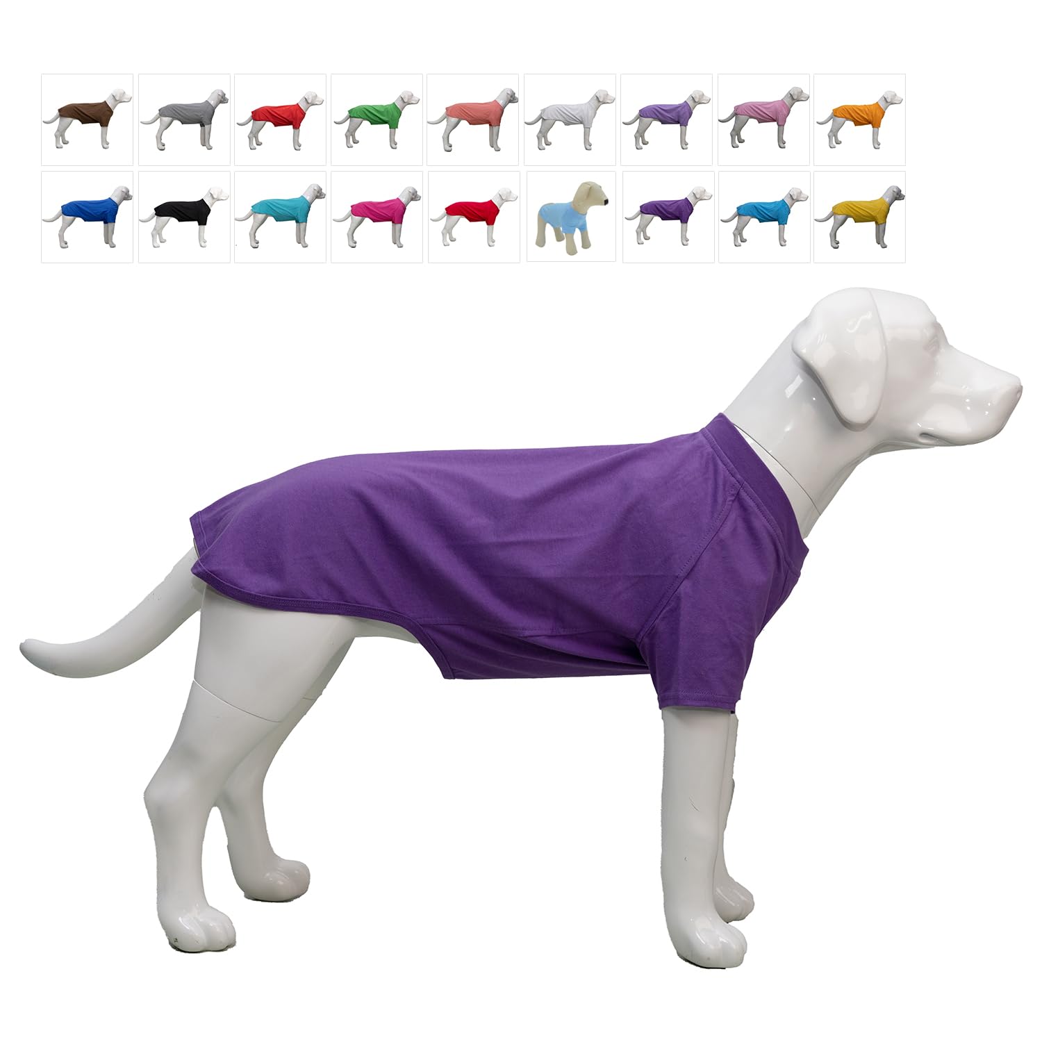 Lovelonglong Pet Clothing Dog Costumes Basic Blank T-Shirt Tee Shirts For Medium Large Dogs Violet Xxl+