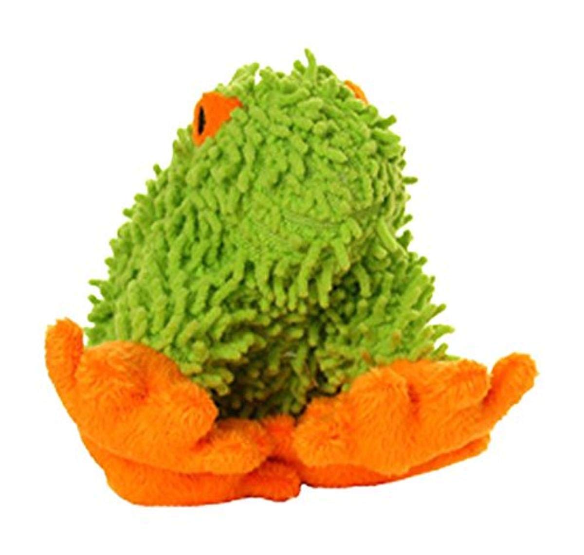 MIGHTY- Microfiber Junior Frog- Squeaker-Made with Stuffing. Strong & Tough. Interactive Play Dog Toy. Machine Washable & Floats