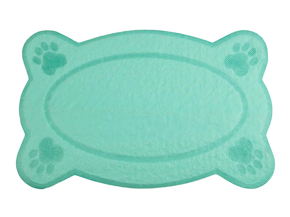 Cat Litter Box Debris Catcher Mat,Kitty Scatter Control Rug,16X10 Inches,5 Colors Available (Turquoise)