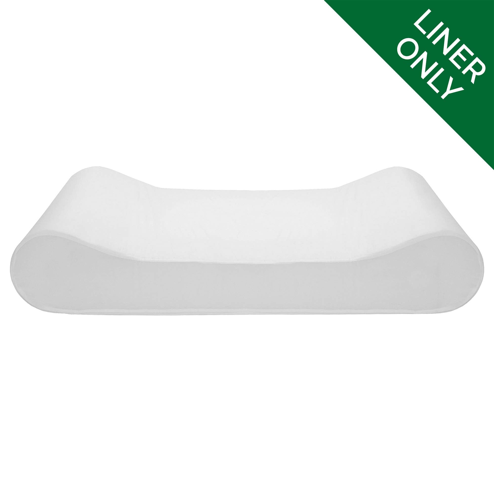 Furhaven Dog Bed Liner Water-Resistant Contour Luxe Lounger Foam Mattress Protector Cover - White, Giant