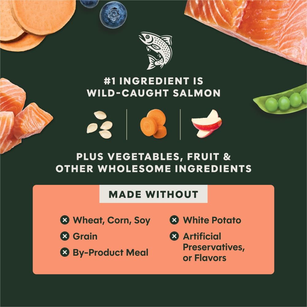 Instinct Raw Boost, Natural Dry Dog Food with Freeze Dried Pieces, High Protein, Grain Free Recipe - Real Salmon, 3.5 lb. Bag