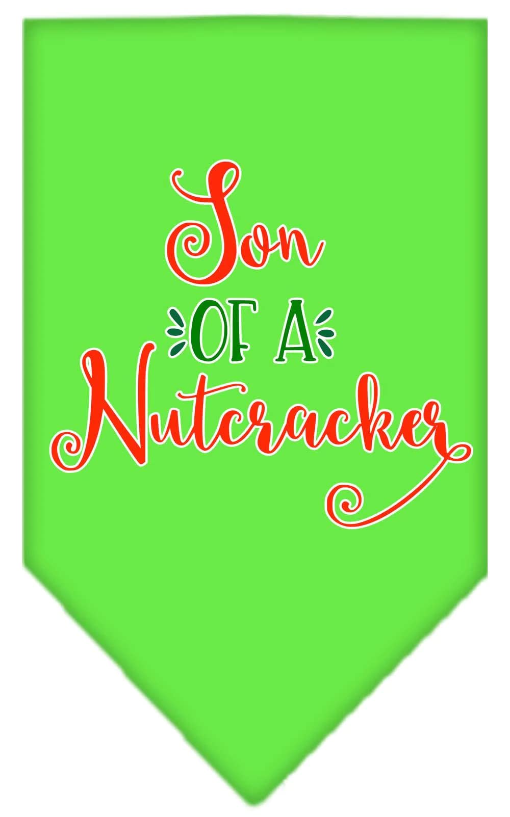 Christmas Pet and Dog Bandana Screen Printed, "Son Of A Nutcracker" Black Small