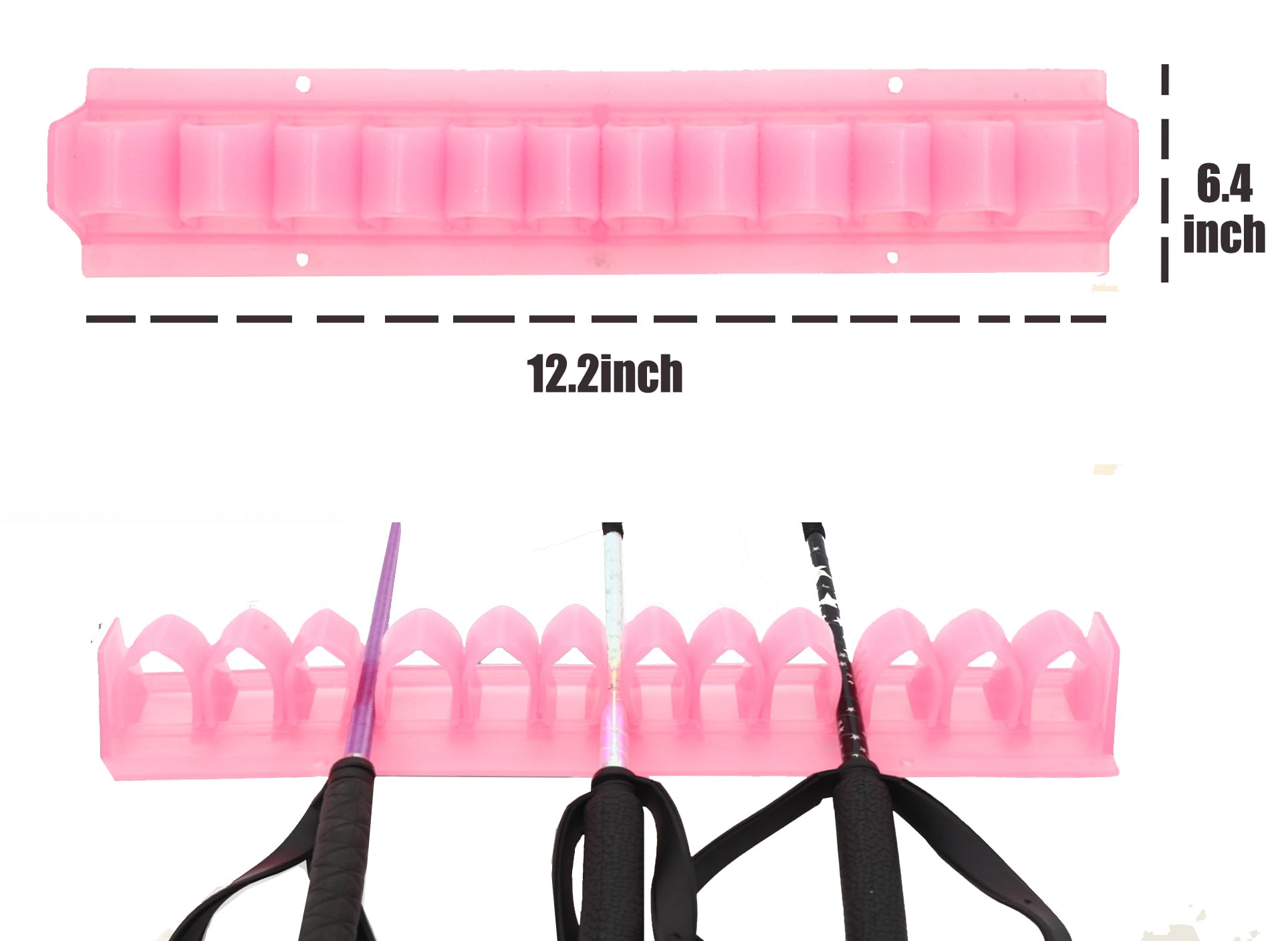Gtainsoil Horse Whip Crop Holder Rack Wall Mounted Bracket Hanger Horse Trailer Accessories for Tack Room (Pink)