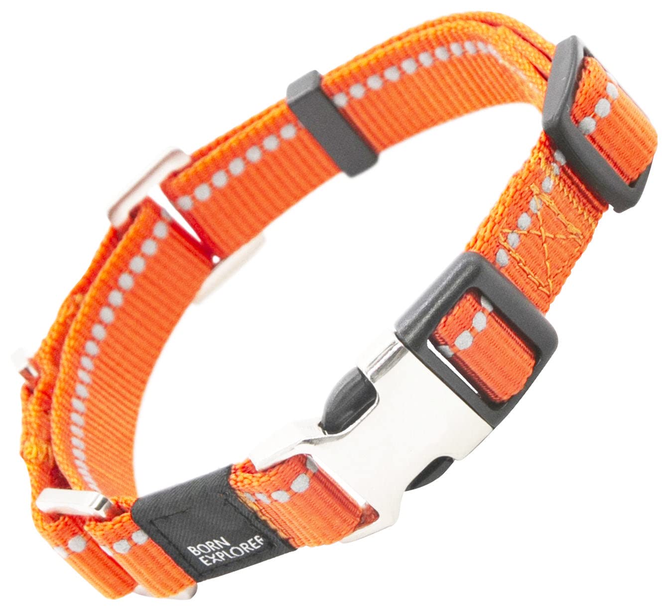 Pet Life Advent Outdoor Series Reflective Training Dog Leash And Collar, Md, Orange