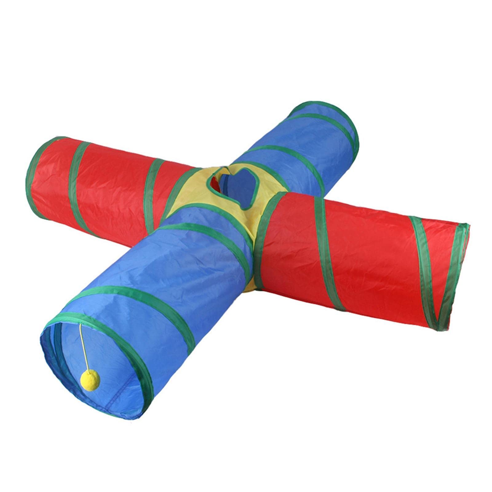 Trendynest Cat Tunnels Play Tunnels 4Way Colorful For Bunny Passageway Tubes Training | Toys | Cat Supplies | Pet Supplies