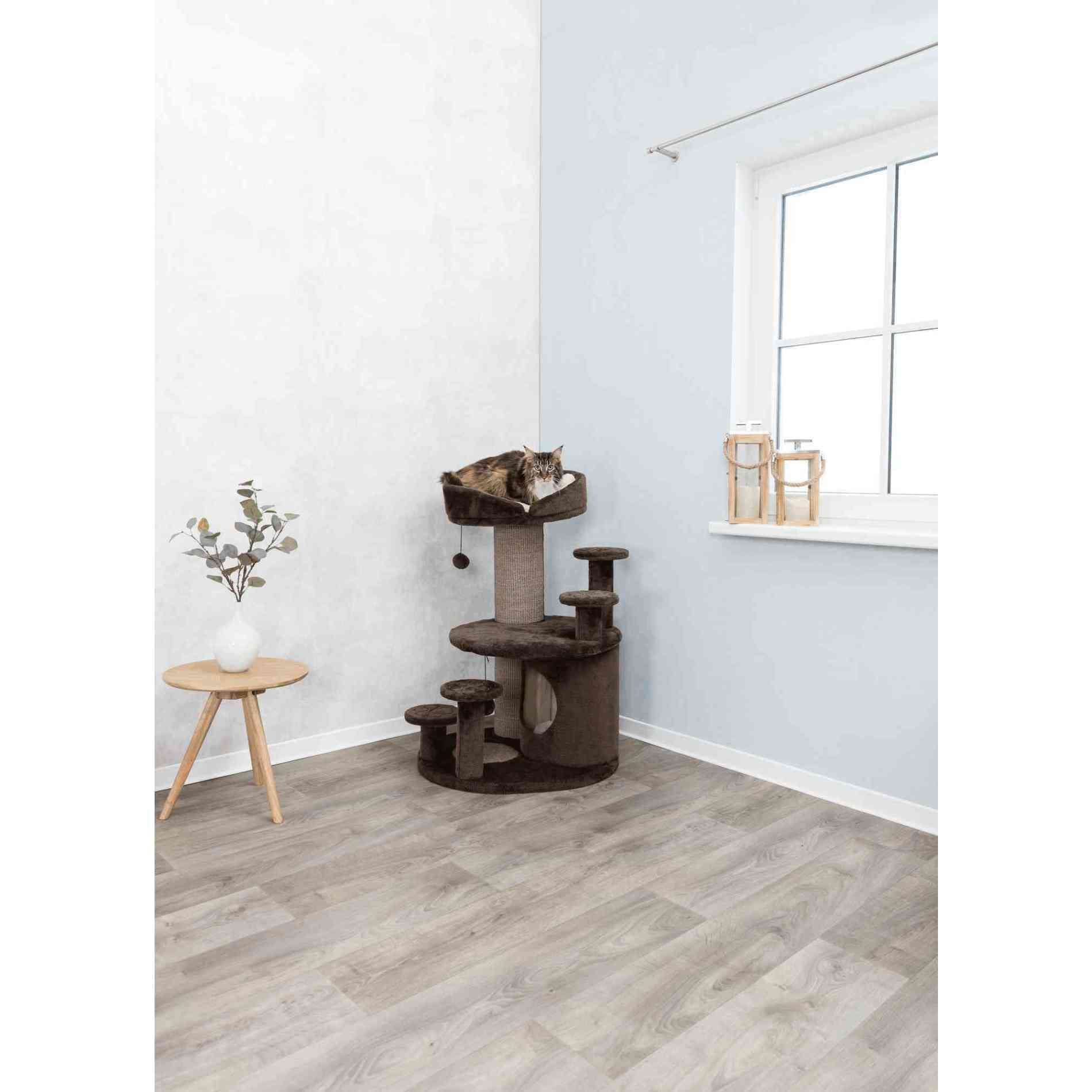 Trixie Emil Senior Cat Tree With Scratching Posts, Condo, Top Platform With Bed, Cat Toys
