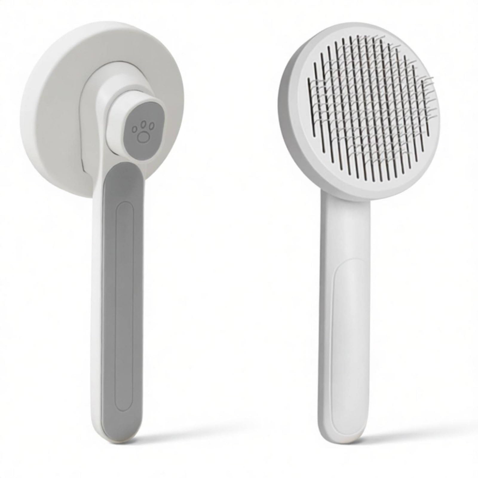 Heavenglow Easy To Clean Dog And Feline Deshedding Brush Deep Hair Removal Self Cleaning Slicker Brush SkinFriendly Pet Hair Re