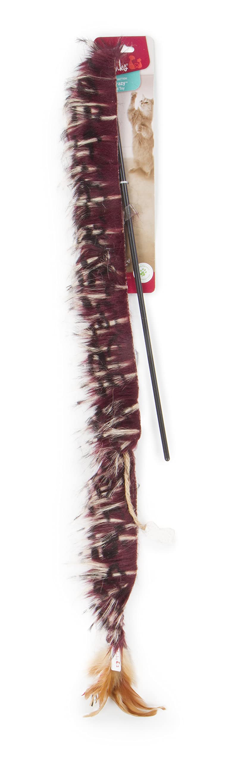 Petlinks Plume Crazy Wand Cat Toy - One Size, Random Color - Engaging Play for Cats, Interactive Fun, Feather Teaser